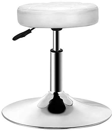 PenghaiYunfei Moderner Barhocker aus PU-Leder, Höhenverstellbarer Drehhocker, Beauty Office Home Kitchen Bar Slip Stool(Weiß)