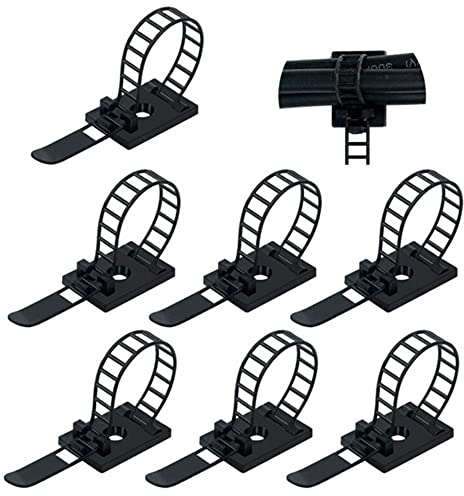 SZFUDIGO kabelhalter,Schreibtisch-Draht-Organizer Kabelbinder selbstklebende Kabelclips Kabelmanagement Kabelhalter für den Schreibtisch 50 Stk Schwarz