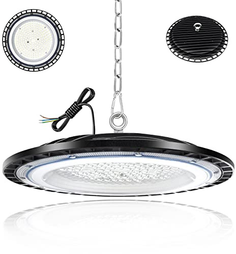 150W LED UFO High Bay Light, 15000LM 6000-6500K Proiettore LED UFO Luce Magazzino, IP65 Impermeabile UFO LED Spot Interno Bianco Freddo per Garage, Palestra, Workshop, Fabbrica, Halls