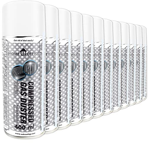 Reinigungsspray 12x 400ml AABCOOLING Home und Office Druckluftspray, Büromaterial, Reinigungsgeräte, Druckgasreiniger Druckluft