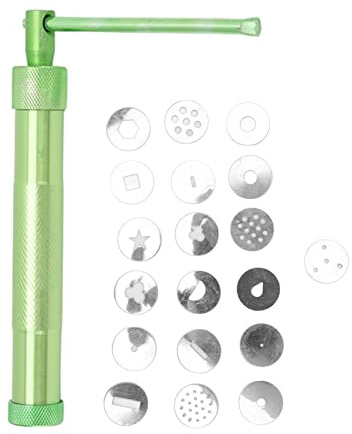 QANYEGN Zuckerpasten-Extruder, Ton-Extruder, Kuchen-Fondant-Dekorationswerkzeug-Set Mit Austauschbaren Keramikscheiben