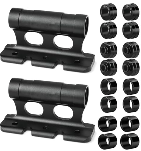 HENGBIRD 2 pezzi di supporto per forcella per bicicletta in lega di alluminio, supporto da tetto per bici da auto a bloccaggio rapido, supporto per forcella per bicicletta versatile per 5/12/15 x 100