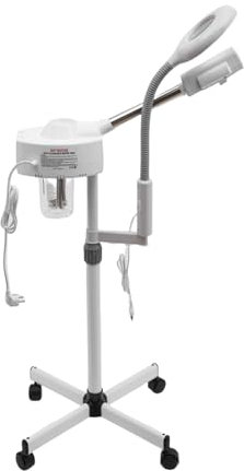 Konfiur Gesichtsdampfer, 2in1 Ozon Bedampfer Lupenleuchte mit Lupe Einstellbar Luftbefeuchter Kombigerät Dampfgerät, Multifunktions-Spa Professioneller Luftbefeuchter Beauty Facial Clean Skin Care Too