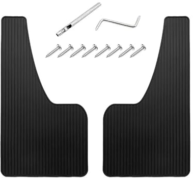 auto parafanghi Parafango Universale Per Auto Ruote Anteriori Posteriori Paraspruzzi PP Paraspruzzi Per Auto SUV Fuoristrada Accessori Auto auto parafango(02-2pcs Large Black)