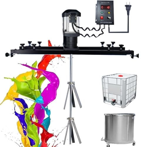 Qiang 1580 W Professioneller IBC-Rührwerksmischer Elektro 1000 L IBC-Tankmischer,Hochleistungsmischer Für Tintenlöser,Rührwerk Mit Halterung Und 400 Mm Doppel-Laufradblatt