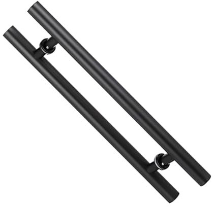 Schwarzer Schiebetürgriff für Holz-/Glastür, 60 cm, moderner Edelstahl-Haustürgriff für Holz-/Glastür, Außengriff, Hardware für Tor, Küche, Möbel
