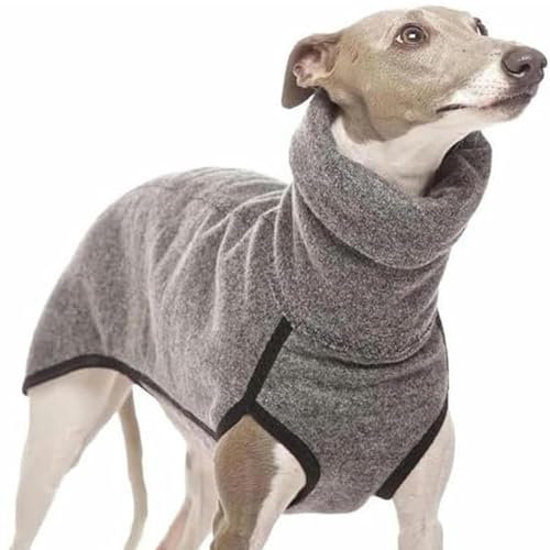 Whippet Pullover, Windhund Mantel Aus Fleece für Große Hunde, Rollkragen Hundepullover Fleece-Hemd, Hunde Fleeceweste, Winter Stretch Rollkragenshirt für Kleine, Mittlere und Große Hunde