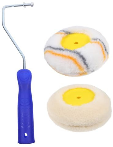 Angoily 1 Satz Walzenbürste farbpinsel Malerzubehör Wandmalrolle Eckenmalrolle Wandfarbenrolle Mini-Farbroller-Ablage Kantenschneider Ecke Farbroller Malerbedarf für Heimwerker Plastik