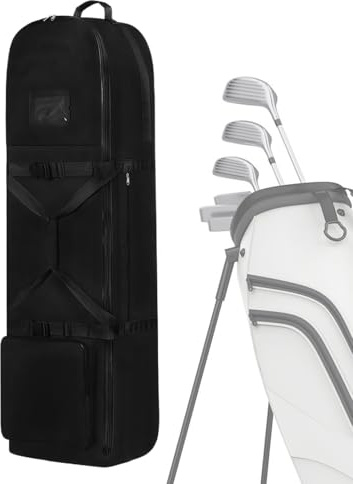 CGACCSD Golftasche Reise | Schläger-Organizer Mit Rädern,Klappbare Haltbare Golftasche Für Herren Outdoor Flugzeug Übungsplatz Praxis