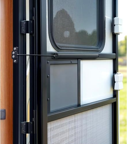 Türschließer für Wohnwagen Fliegengittertür - RV Federschliesser als Ersatzteil oder Zubehör für Insektenschutztür - Schliesser Feder für Wohnwagen, Wohnwagen Zubehör