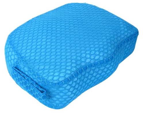 Hot Tub Booster Seat For Adults, 5 Thick Quick Sink Hot Tub Booster Seat With Non Slip Bottom & 3D Air Mesh For Indoor Outdoor, Blue, Bathtub Pillows
