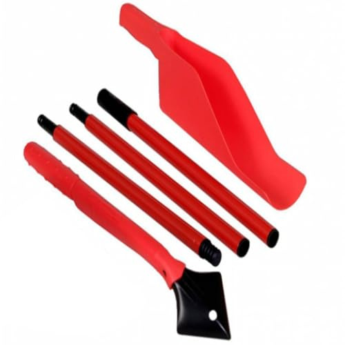 Harewtwy 1 Set Kit per La Pulizia Delle Grondaie Retrattili con Manico In Plastica Portatile, Attrezzi Manuali da Giardinaggio, Accessorio per La Pulizia del Tetto del Giardino di Casa