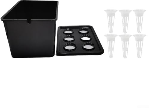 babominimer Kit per coltivazione autoirrigante per giardinaggio di erbe aromatiche, sistema di coltura dell'acqua con contenitori per piantare, design salvaspazio (serbatoio dell'acqua nera)