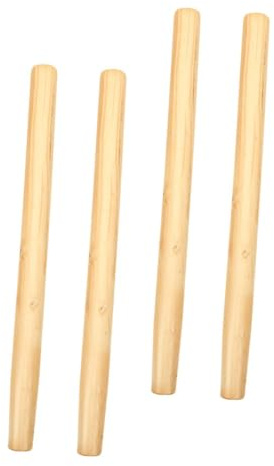 HOODANCOS 4pcs Wooden Tool Handles Replacement for Farm Tools Ergonomic Grip Polished Surface Wood Handles for Sickles Hoes Shovels Lightweight and Easy to Install