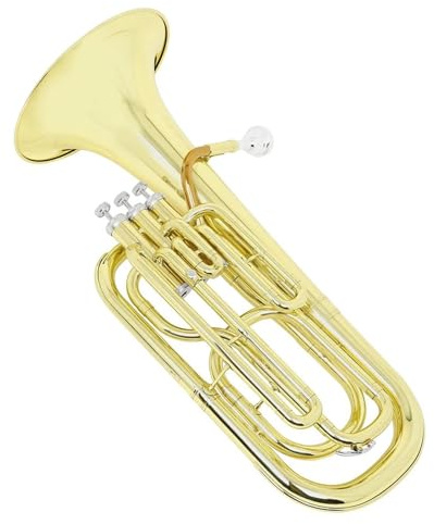 Euphonium Euphonium Bb 3 Tasten Vertikales Tenorhorn Goldlack Bariton Blechblasinstrument Mit Koffer Handschuhe Zubehör