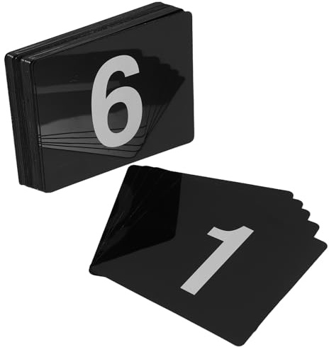 SMASOLO Numeri da Tavolo in PVC 1-50 95X100 MM per Matrimoni e Club Cartellini Numerici per Organizzazione Posti a Sedere