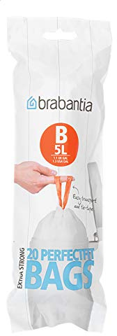 240 x 5L Brabantia Bin Liners 5 Litre Bin Bags Type Size B Smartfix