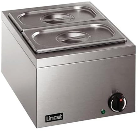 Lincat KX097 Bain Marie 2 Pot, Wet/Dry Heat, Stainless Steel | Supports both wet and dry operation for versatile food holding, keeping sauces and ingredients at precise serving heat.