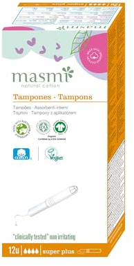 MASMI NATURAL COTTON Bio Tampons SuperPlus Applikator (14 Stück) 1er Pack