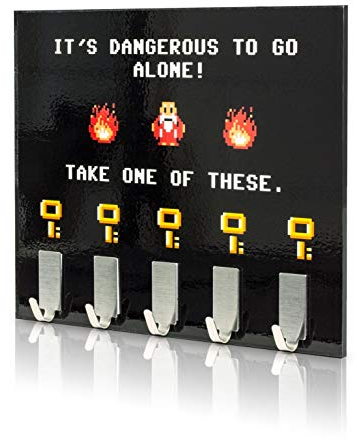 getDigital Dangerous to Go Alone Schlüsselbrett | Schlüsselleiste mit 5 Schlüssel-Haken | exklusiver Fanartikel zum Berühmten Spiele-Klassiker