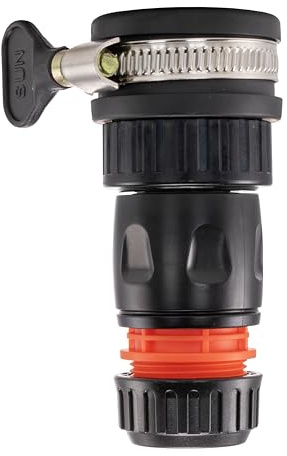 Cost Wise Wider Rubber Adjustable tap Connector for Kitchen/Mixer taps with a Round spout which Measures Between 22-24mm,Complete with Matching Hose Connector,
