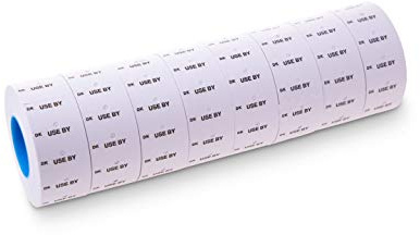 DayMark Use by Labels for Speedy Mark 10 Labeling Gun, 8000 Labels (8 Rolls of 1000)