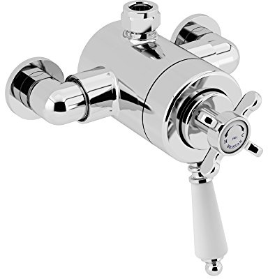 Bristan 1901 Exposed Concentric Top Outlet Shower Valve, Traditional Style Shower Tap Bathroom Fixture, Chrome - N2 CSHXTVO C