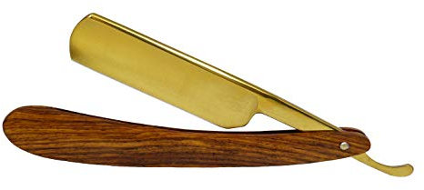 Rasiermesser 7/8 mit eloxierter Gußstahlklinge und Holzgriff