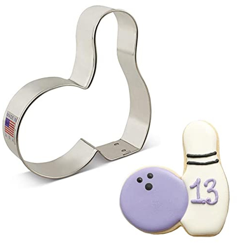 Ann Clark Bowling Pin Cookie Cutter, 3-1/2 inch Made in USA