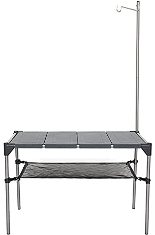 Outdoor Küche Camping Schränke Tragbarer Camping-Küchentisch Im Freien, Klapp-Esstisch Für Reiseparty-Picknick-mit Lichtmast, Outdoor-Kochstation (Color : Set 1)