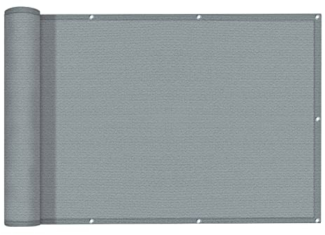 LOVE STORY Frangivisto Balcono 100x300cm,Impermeabile Telo per Privacy del Balcone,(PES) Schermi Divisori e Protettivi per Balconi,Protezione UV per Ringhiere di Appartamenti,Giardino Esterno,Grigio