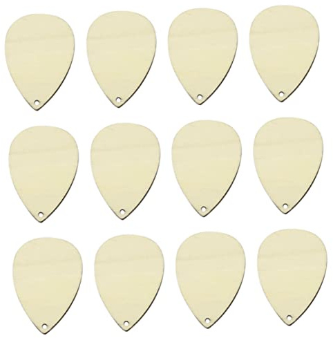 Abaodam 50 Pièces Boucles D'oreilles D'eau Pièce En Bois Blancs De Larme En Bois Charmes d Oreilles Vierges Pendentifs De Boucles D'oreilles Inachevés Diy Collier Journal