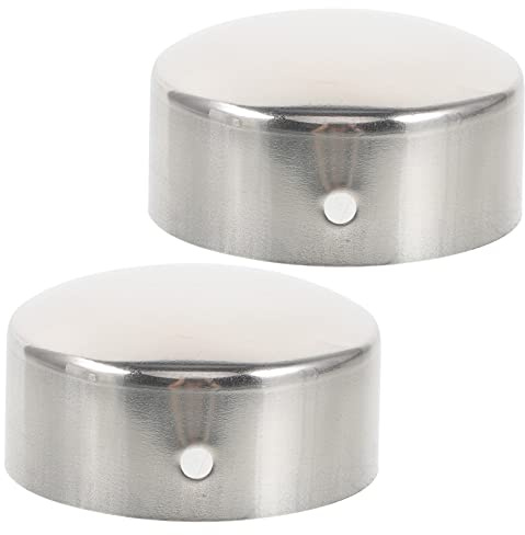 WOONEKY Handrail End Cap 2Pcs Plastic Rail Support Tube Protector with Screws for Stair Banister Ends Decorative Handrail Fittings for Indoor & Outdoor Use
