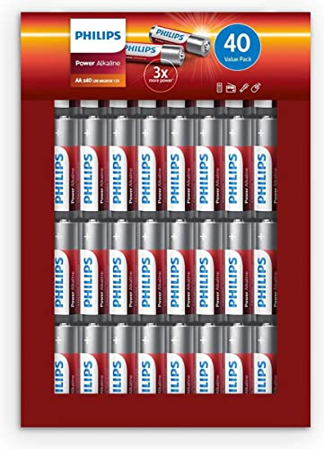 Philips Batterie alcaline AA confezione da 40