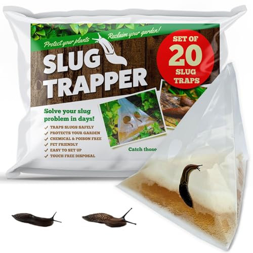 SLUG TRAPPER - 20 Slug Traps for Indoor and Outdoor - Disposable Garden Snail and Slug Beer Traps, Pet Safe & Pet Friendly Repellent, Home and Garden Slug Pellets Alternative - Slug Killer - Slug Trap