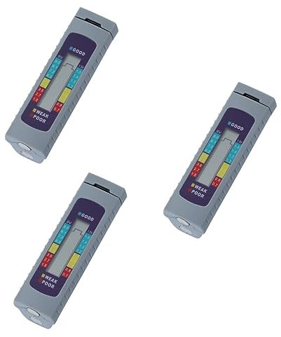 Hemobllo 3pcs Battery Tester Digital Capacity Checker Multimeter Voltage Tester for Lithium Aa Aaa Power Supply Electrical