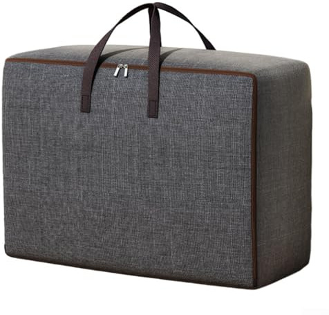 Faltbare Aufbewahrungstasche für Kleidung, Quilt, Kleidung, Organizer, Tasche, Oxford, wasserdicht, faltbar, rechteckig, 50 x 35 x 20 cm (dunkelgrau, M)