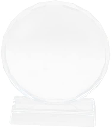 BESPORTBLE Trofeo de cristal en blanco, premio redondo, trofeo de escritorio, trofeos en blanco, trofeo de premio, regalos de agradecimiento, trofeo divertido, lista de trofeos conmemorativos, vidrio