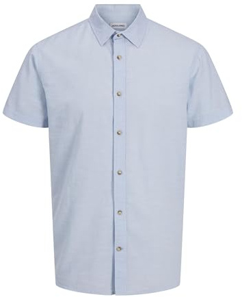 JACK & JONES Jjesummer SS Sn T-Shirt Chemise à Manches Courtes, Chambray Blue, L Hommes