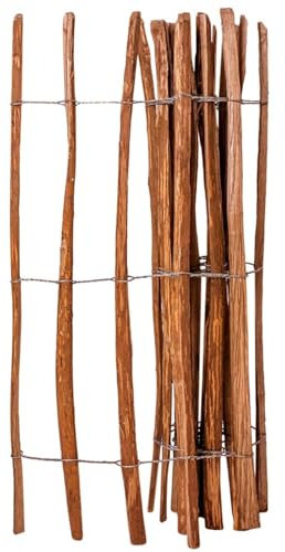 ShGaxin Staccionata in Legno di Nocciolo 120x250 cm,Staccionata,Steccato per Aiuole,Giardino e Orto,Staccionata per Giardino-43142