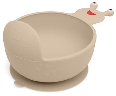 Kiokids Beig Snail Silicone Bowl