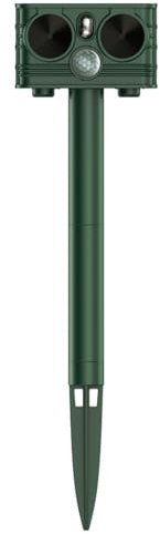 Felenny Ultrasonic Solar Animal Repellent Squirrel Repellent Cat Repellent with Motion Sensor Flashing Light for Rodent Raccoon Skunk