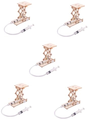 Vaguelly 5sätze Hydraulisches Holzmodell Spielzeug Für Junge Mädchen Lernspielzeug Fähigkeiten Und Wissenschaftsverständnis Für Experimente Und Kreative Projekte Aus Natürlichem Holz