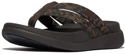 F-MODE GO LEOPARD WEBBING STRAPPY FLIP-FLOPS