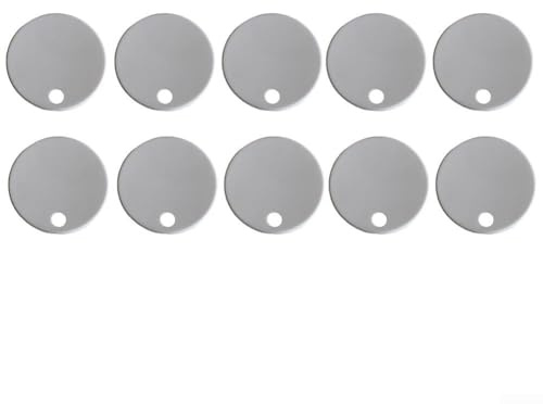 10 Pcs Toilet Seat Hinge Cover White Plastic Decorative Screw Cap Waterproof Anti-Rust(50mm)