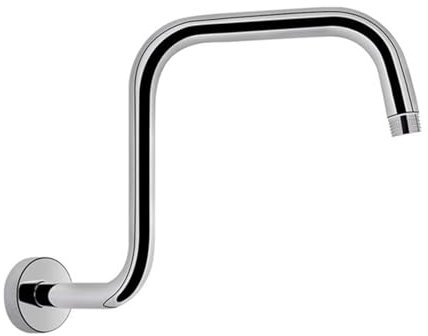 Brazo De Extensión Para Ducha Soporte de ducha de 13 pulgadas con montaje en techo, extensión de cabezal de ducha, Brazo de ducha de lluvia, accesorios adaptadores de cabezal de rociador de baño(Silve