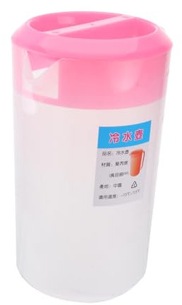 CLISPEED Bottiglia D'acqua Fredda Bottiglia D'acqua Freddo Brocca D'acqua Con Coperchio Contenitori Con Coperchi Jug D'acqua Semplice Bere Lanciatore Isolato Rosa Riutilizzabile