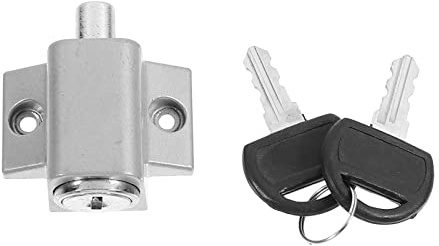 Sliding Window Safety Lock Zinc Alloy Silver Stopper | Child Safety Limiter with Key, Anti-theft Sash Stop for Door Panels, Indoor Ventilation Support