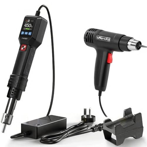 Stazione di rilavorazione ad aria calda, pistola ad aria calda for saldatura a riscaldamento rapido da 550 W con display digitale a LED, temperatura regolabile da 100 ℃ a 450 ℃(Ordinary base)
