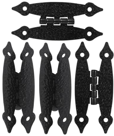 STOBAZA 4 Pièces Lot de Charnières en Fer Robustes pour Meubles Charnières Décoratives Anciennes pour Portes Armoire et Placards Matériel de Remplacement et Fonctionnel
